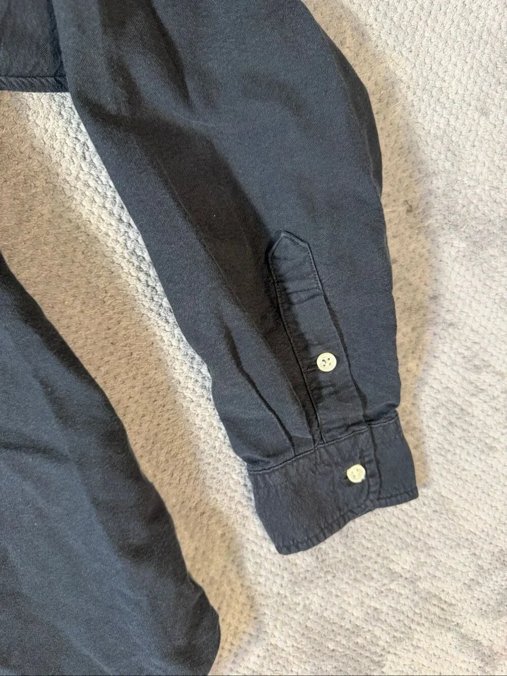 Ralph Lauren Boys Large16/18 Black Cotton Button Down Oxford Shirt Pony Logo